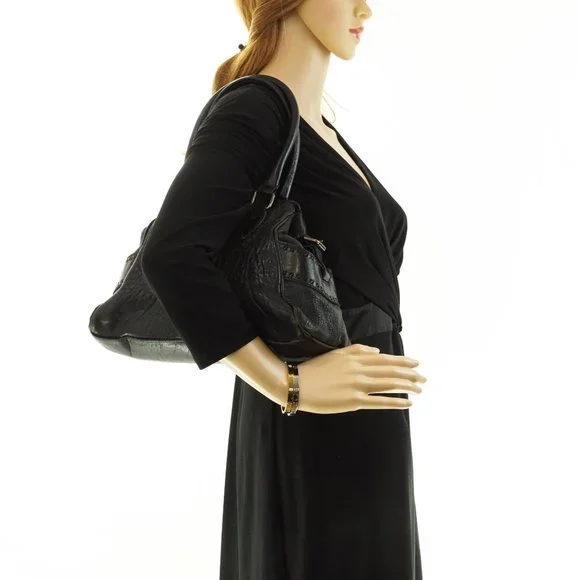 Auth Fendi Hand Bag Leather Black #25155F84 - Picture 2 of 13